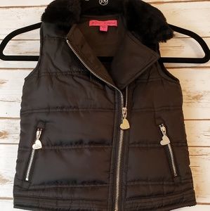 Betsey Johnson Black Puffer Vest Girls 5